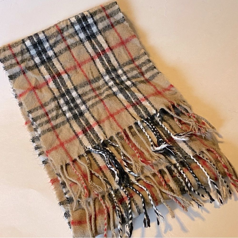JAMES PRINGLE WEAVERS acrylic Scarf Camel Thomson Tartan Plaid Novacheck Unisex